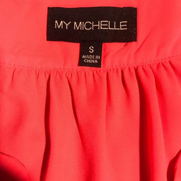 MY MICHELLE Lace and Pom Fringe Summer Blouse - Picture 4 of 9